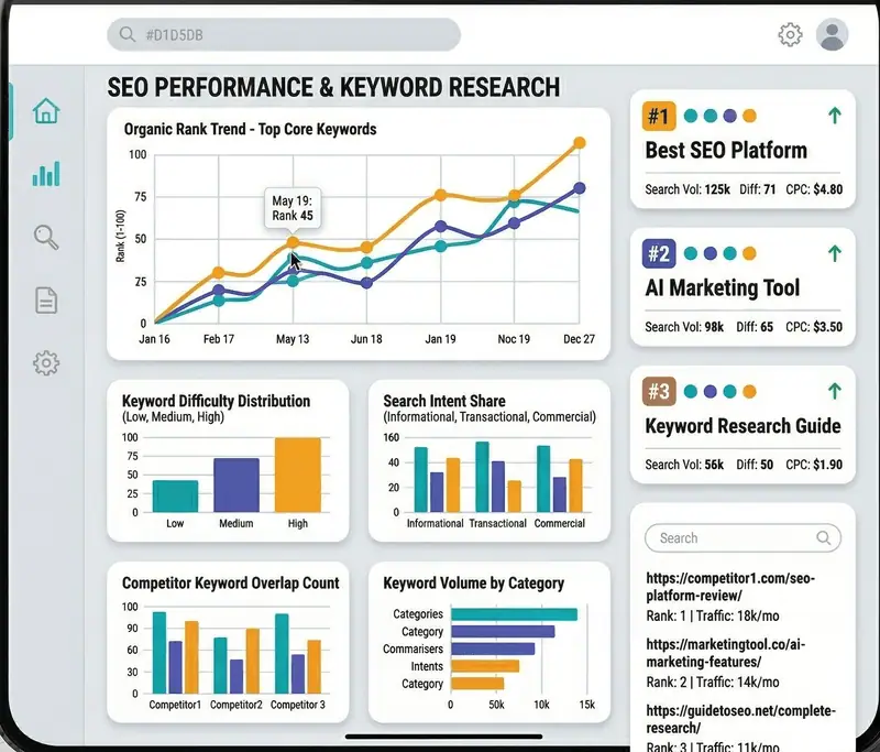 SEO and Marketing demo preview